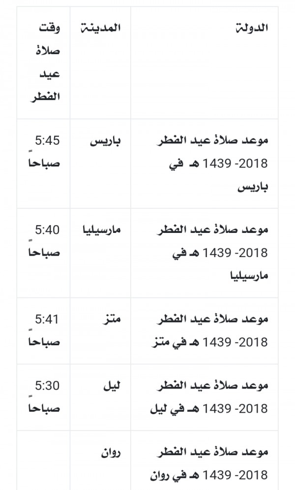 مواقيت الصلاة في فرنسا - اوقات الصلاة لمسلمين فرنسا 1269 2