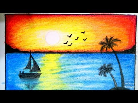 رسم منظر طبيعي للاطفال - مناظر طبيعية خلابة سهلة الرسم 3276 4