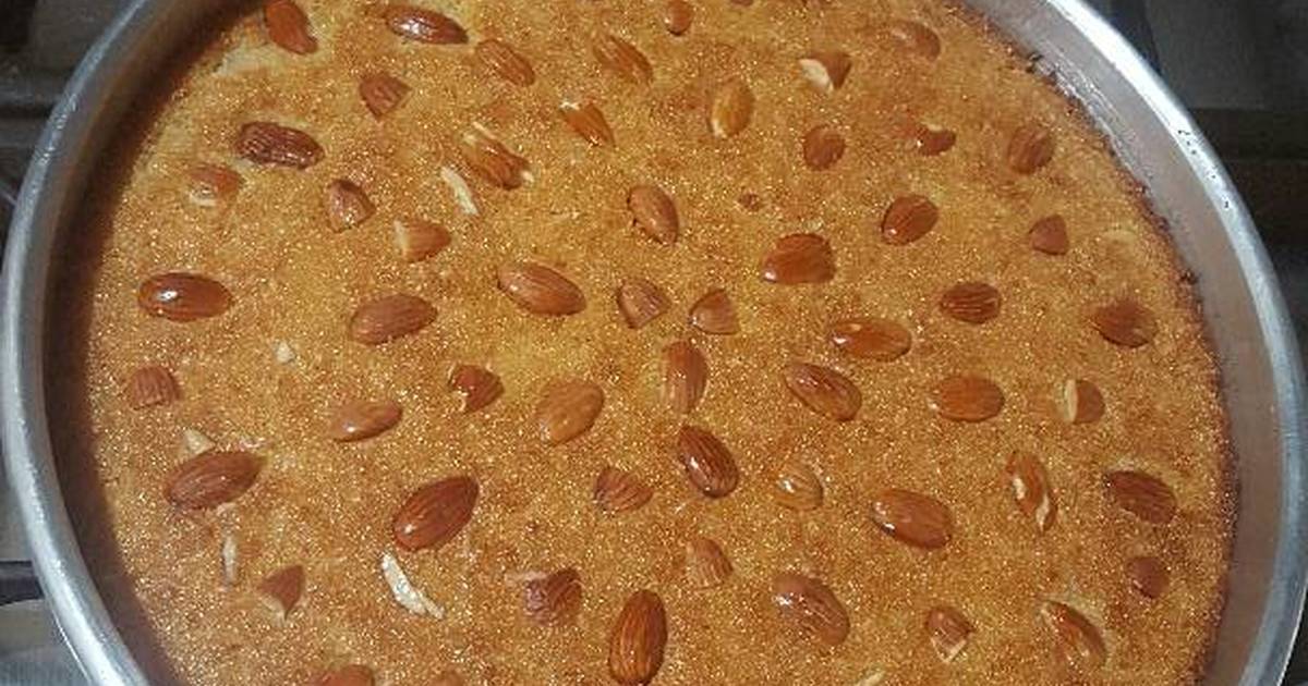 طريقة عمل البسبوسة المصرية , احلى بسبوسة بالطريقة المصرية بالصور