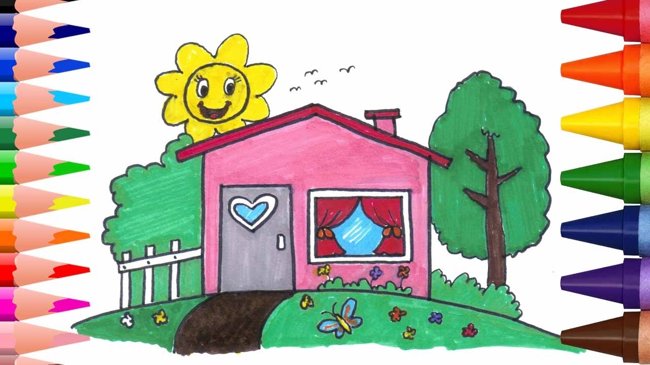 3276 1 رسم منظر طبيعي للاطفال - مناظر طبيعية خلابة سهلة الرسم عنايات صالح